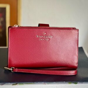Kate Spade Staci Phone Wallet Wristlet 
Red Currant - RETIRED